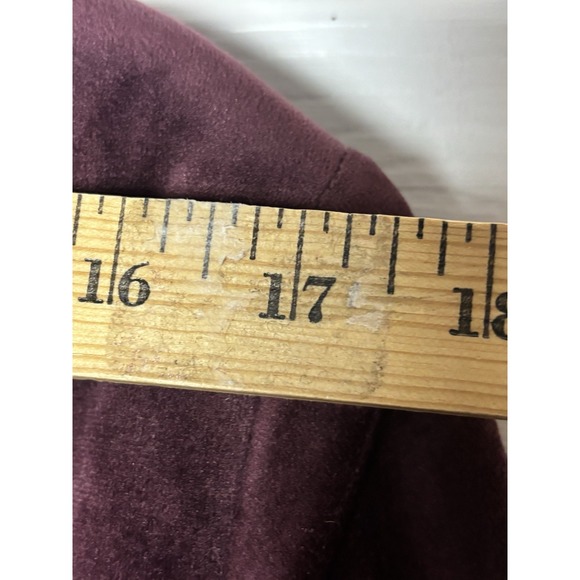 J Ferrar Mens Velvet Sports Coat Blazer Size 38R Slim Fit (Merlot Burgundy) - Picture 8 of 11